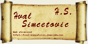 Hval Simčetović vizit kartica